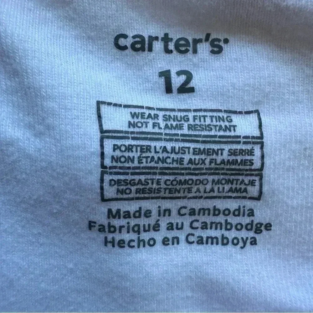 Carter’s Pajama Set Bundle Long Sleeves Tops & Pants Cotton SZ 12 # 2066